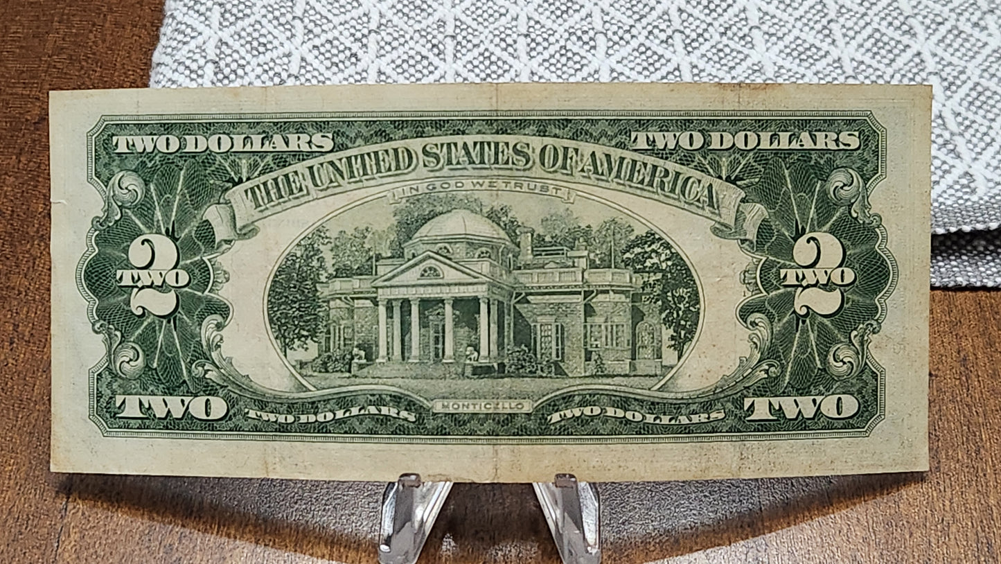 1963 $2 Dollar Star Note Red Seal United States Note Good Condition