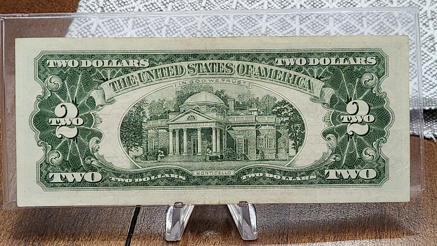 1963 $2 Dollar Star Note Red Seal United States Note Very Good Condition