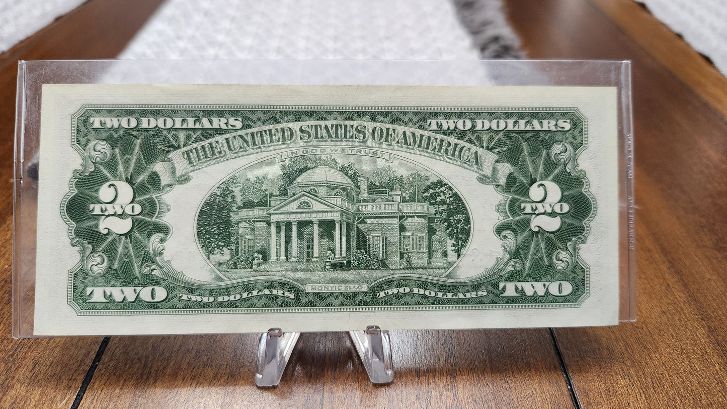 1963 $2 Dollar Red Seal United States Note Uncirculated Condition