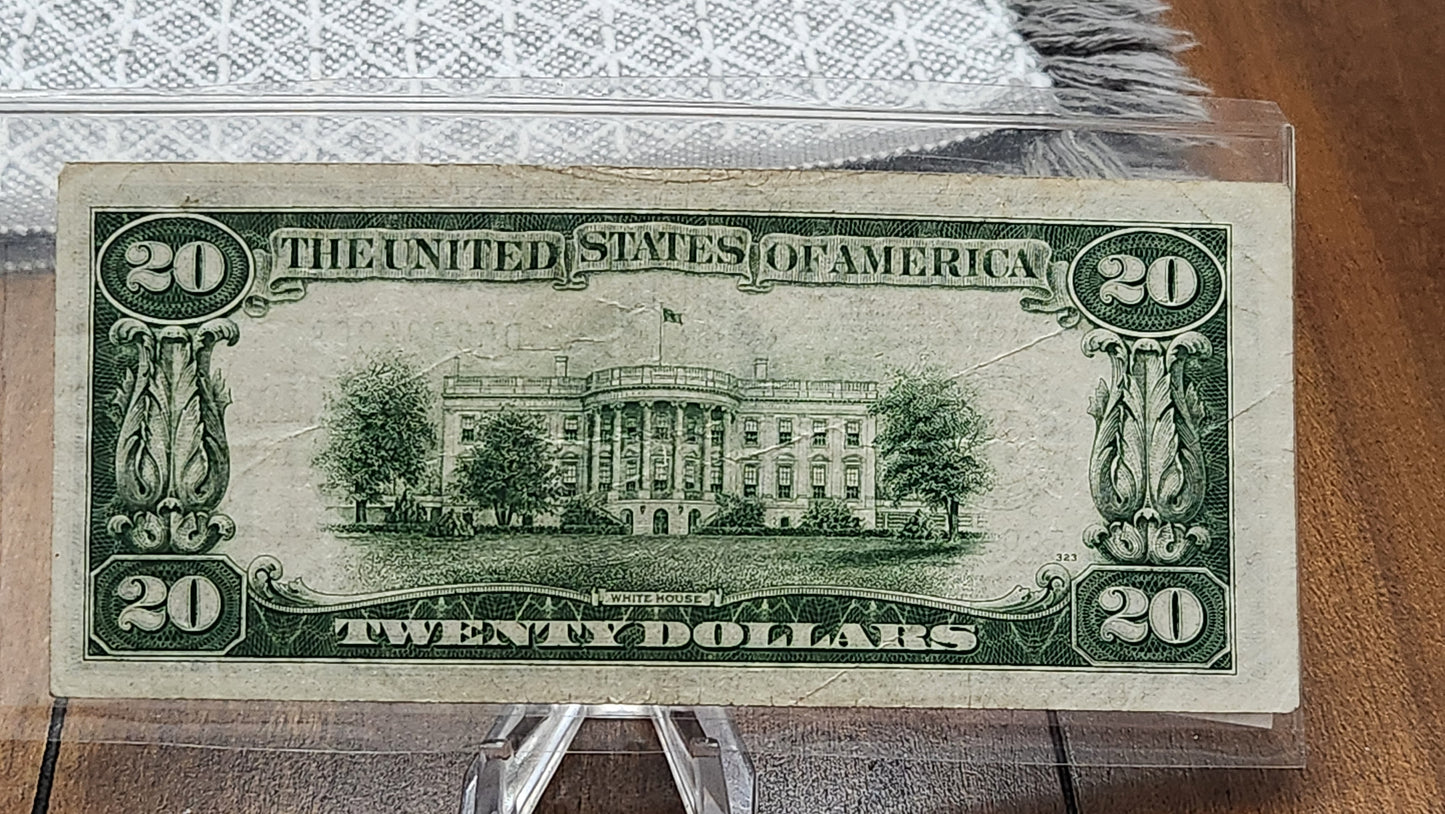 1934 A $20 Federal Reserve Note Good Condition