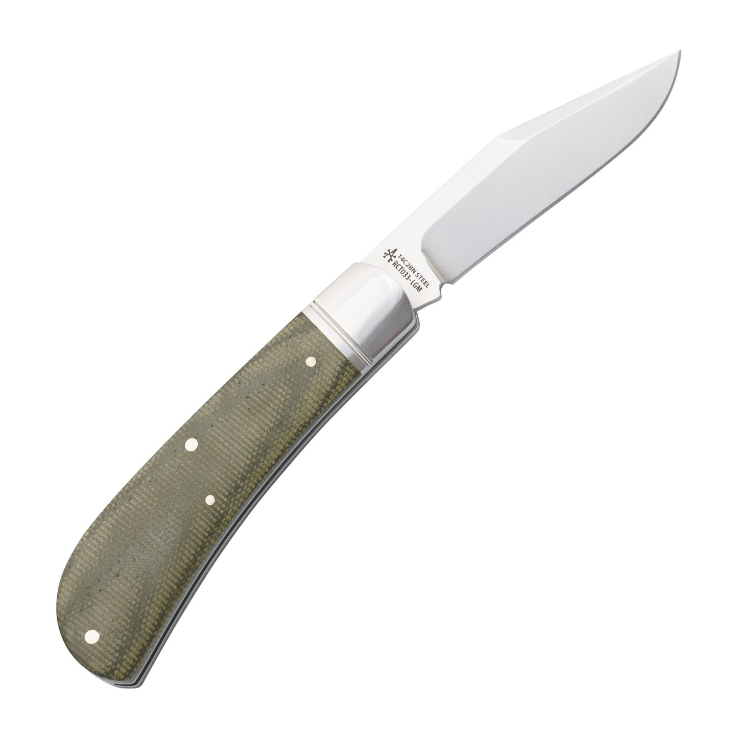 RoseCraft Hatchie River Jack - Light Green Micarta - RCT033-LGM