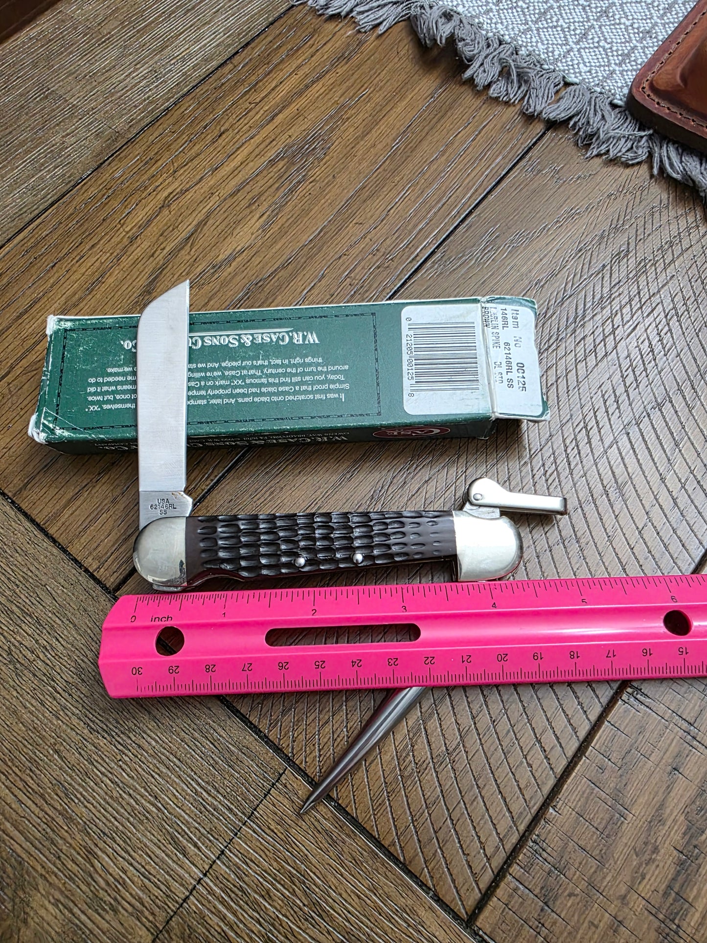 2001 Case XX Marlin Spike Brown Jigged Delrin 00125 NIB