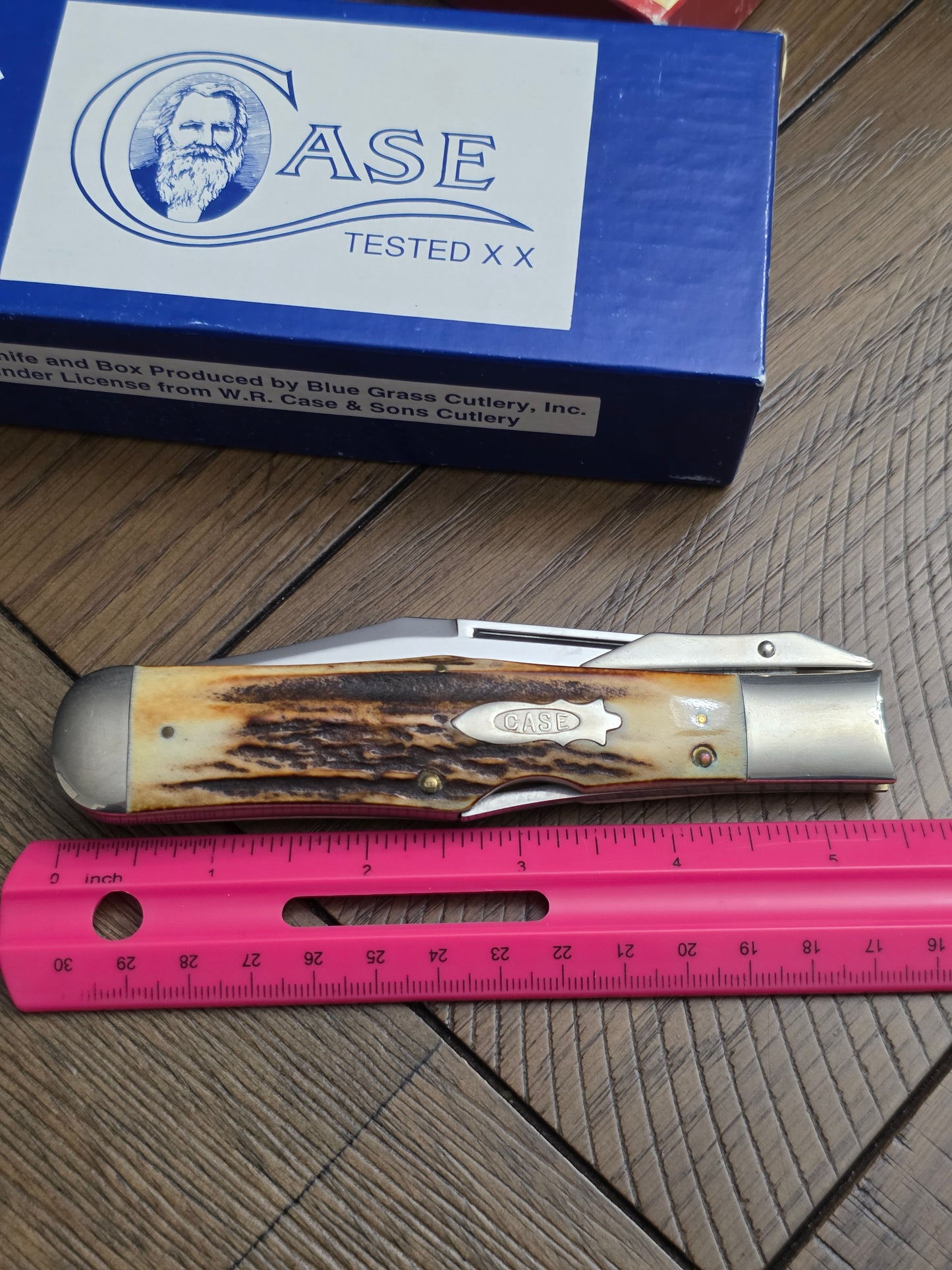 1991 Case XX Classic 51050L Large Coke Bottle Swing Guard with Stag Handle