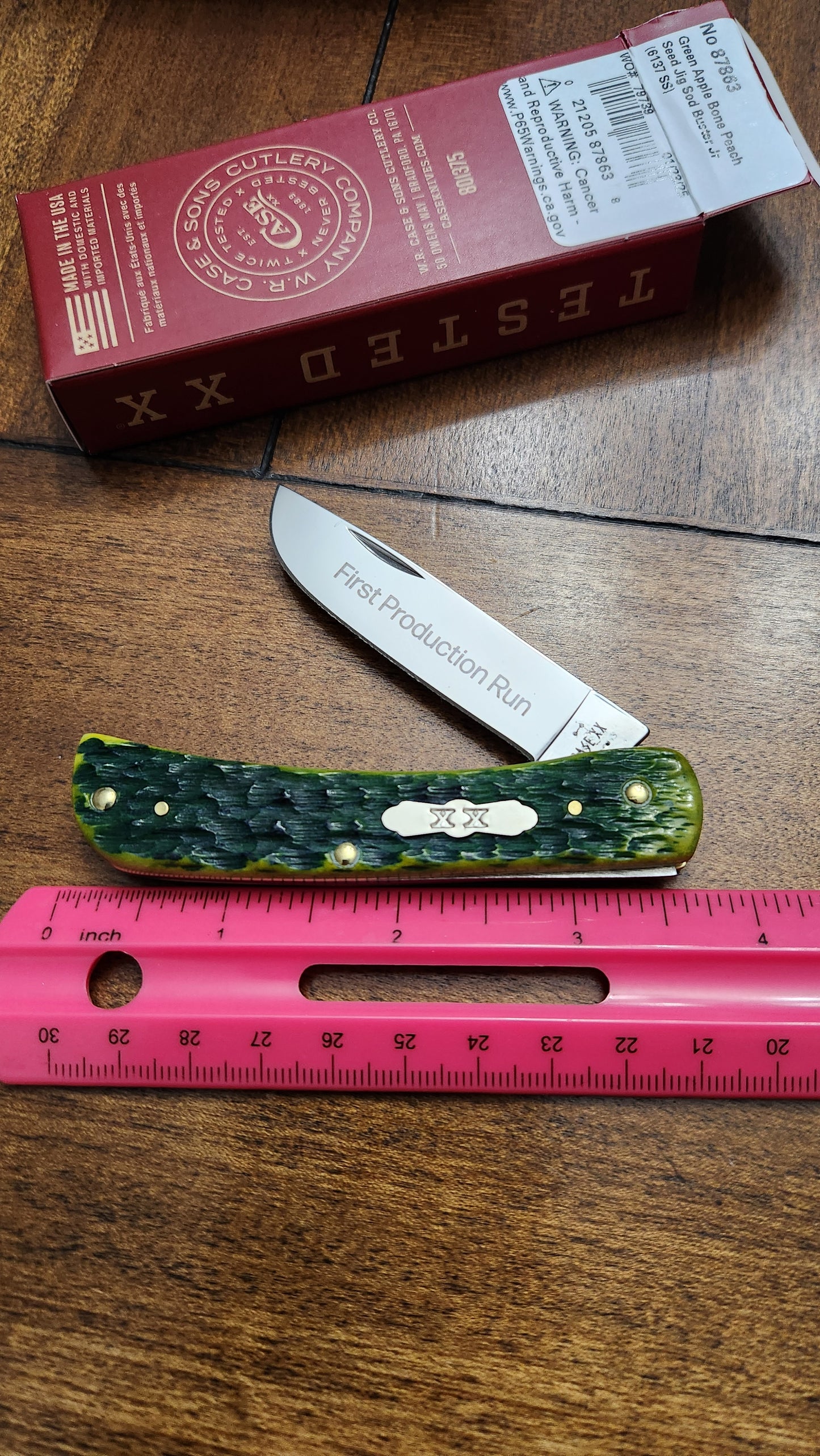 2025 Case XX Green Apple Jig Bone 6137 Sod Buster Jr. First Production Run 1 of 250 87863