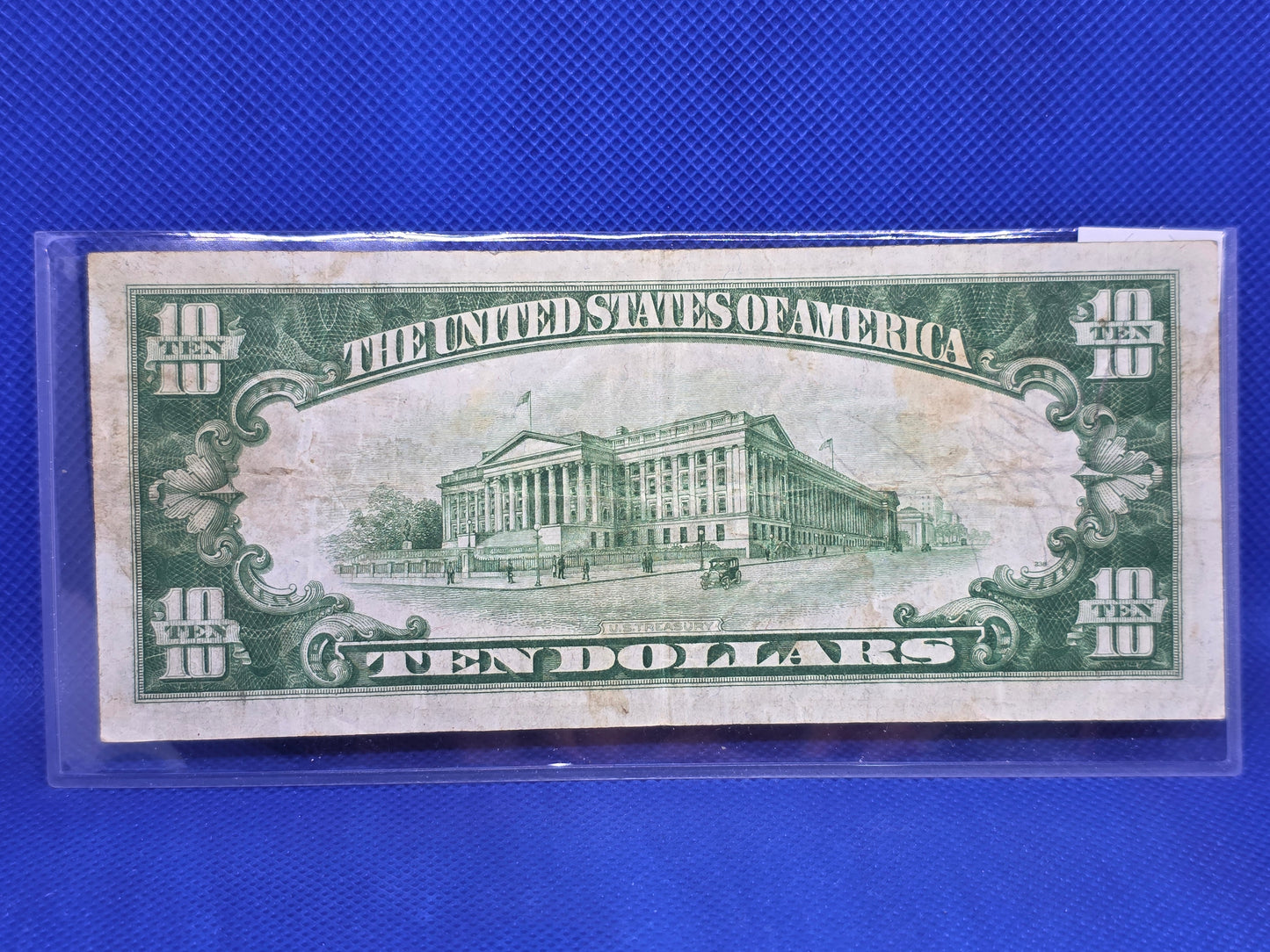 1928 B series $10 Federal Reserve Note Good Condition Light Green Stamp