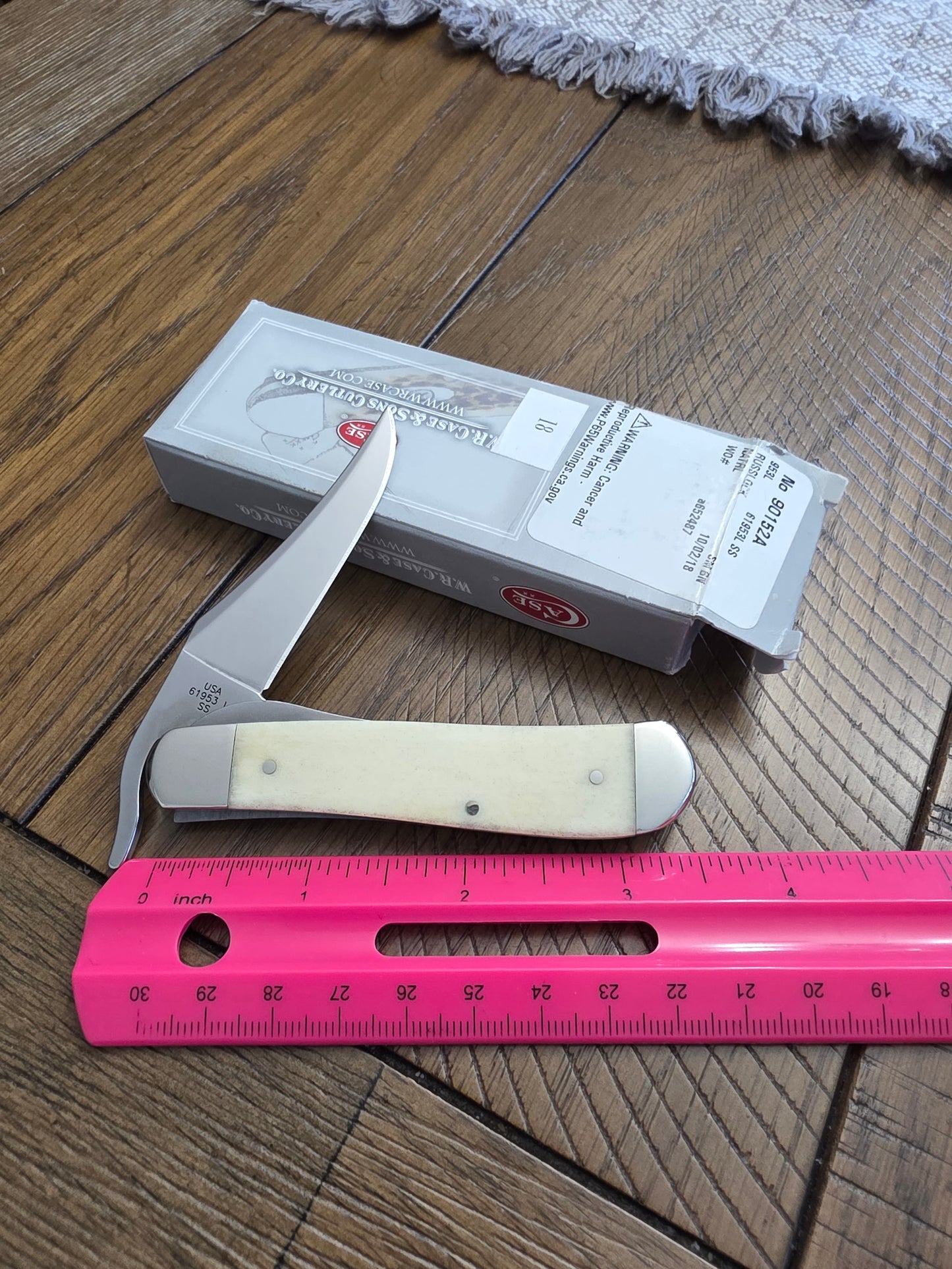 2018 Case XX Natural Bone Russlock Pocket Knife - Harvey's Hardware Exclusive #18 - 90152A