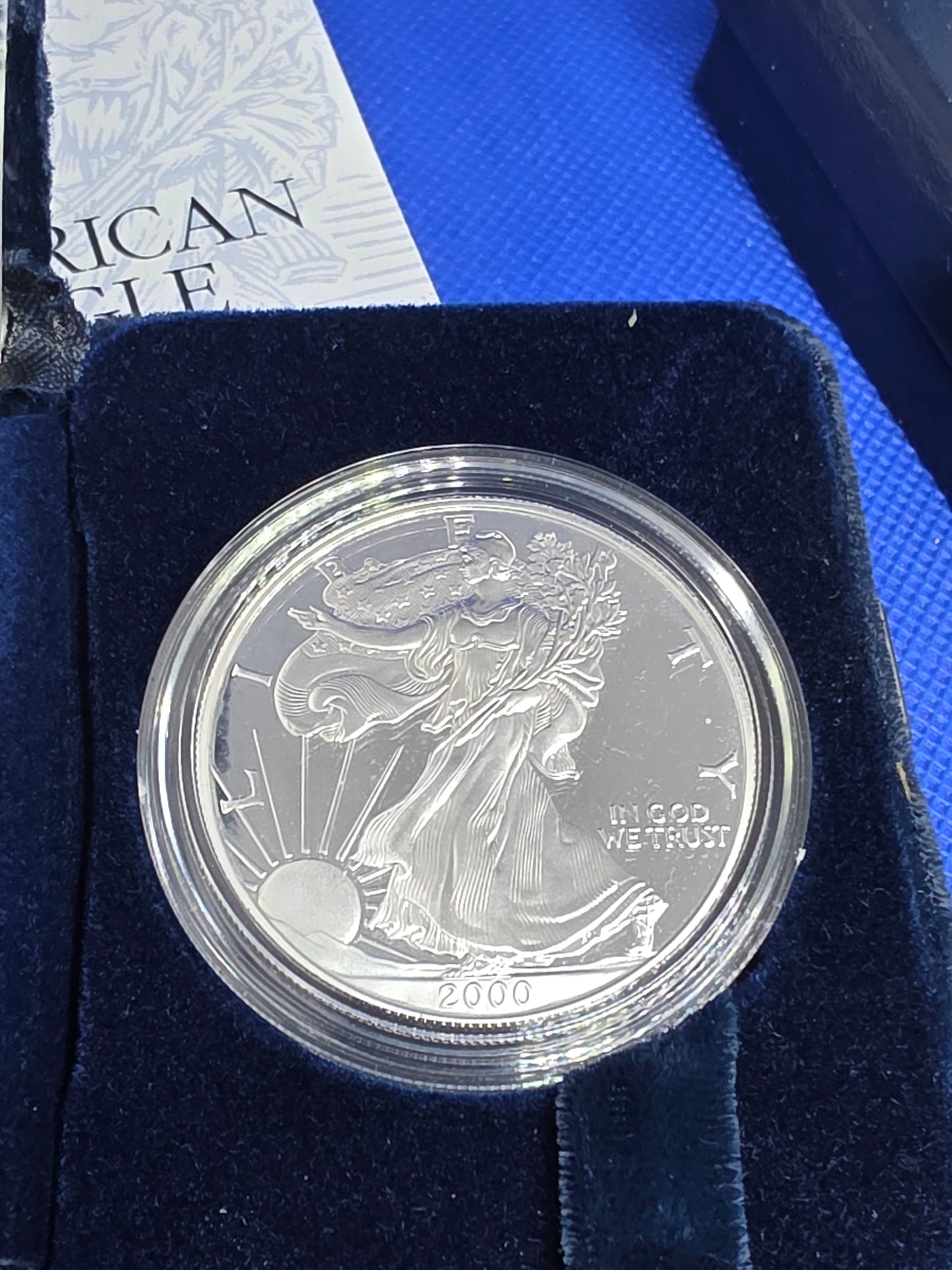 2000 SAE Proof Silver American Eagle $1 New in Box