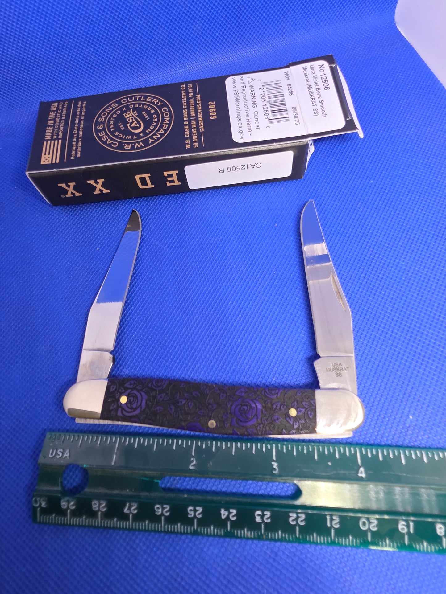 2025 Case XX Ultra Violet Rose Muskrat knife CA12506 R Special Factory Order