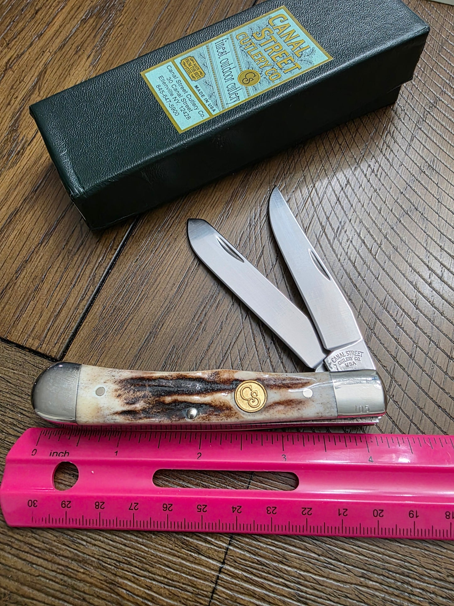 Canal Street Cutlery - Stag Trapper - 2156252 NIB SN105 USA Made