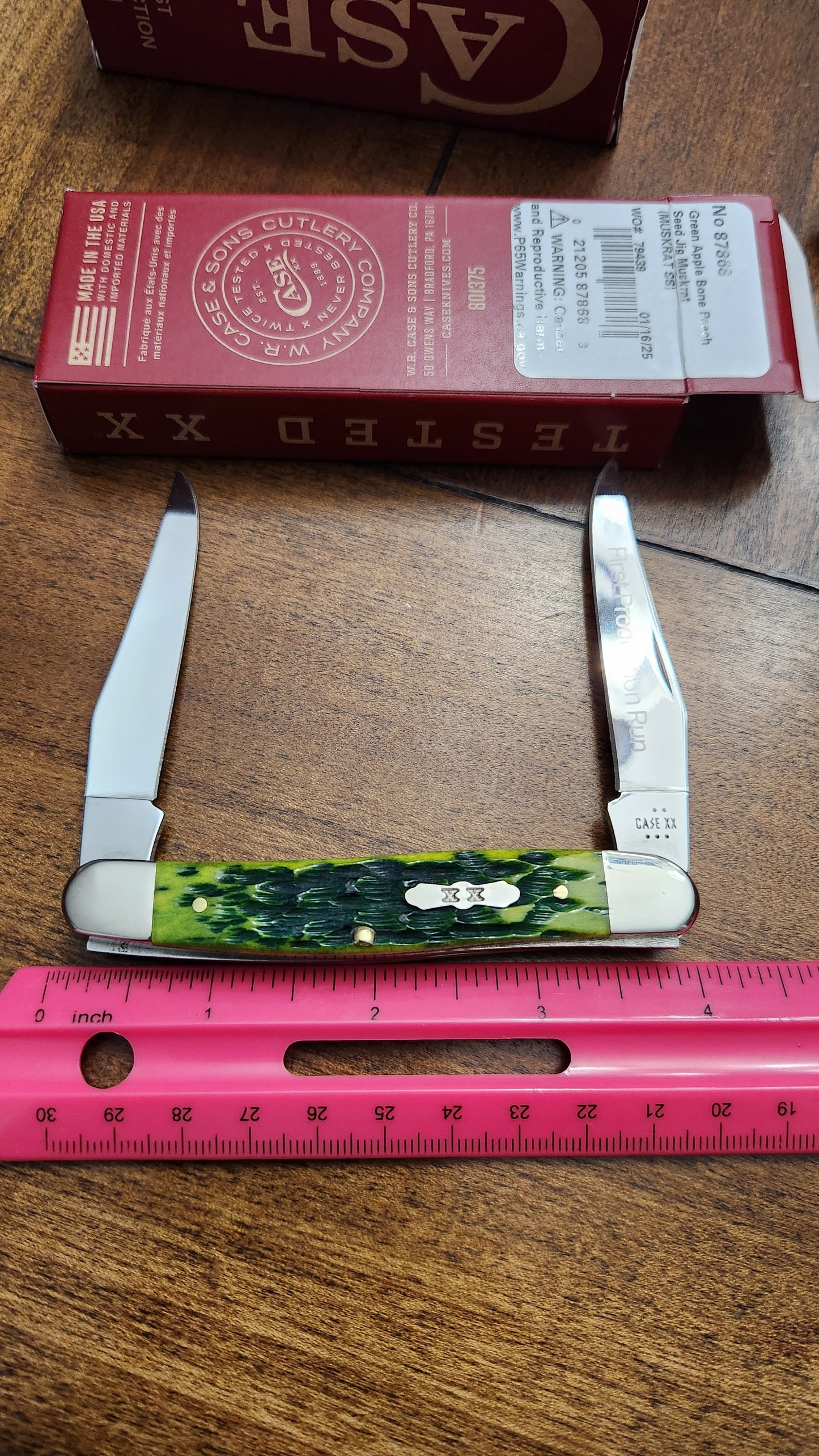 2025 Case XX Green Apple Jig Bone Muskrat First Production Run 1 of 250 87868