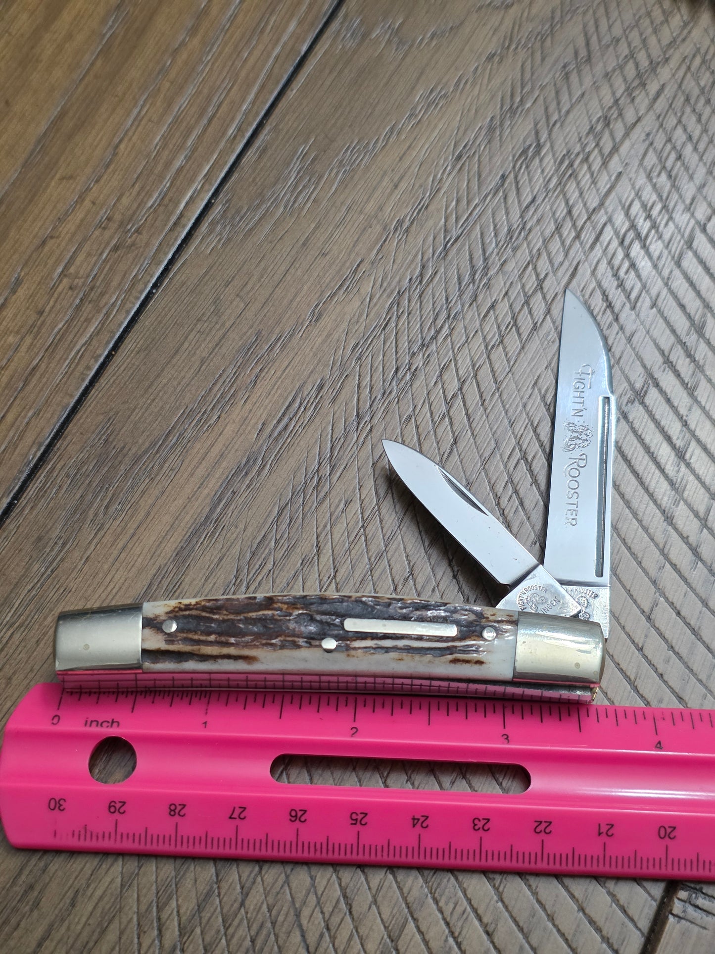 Fight N' Rooster - 2 Blade Congress with Stag Handles - Frank's Celebrated