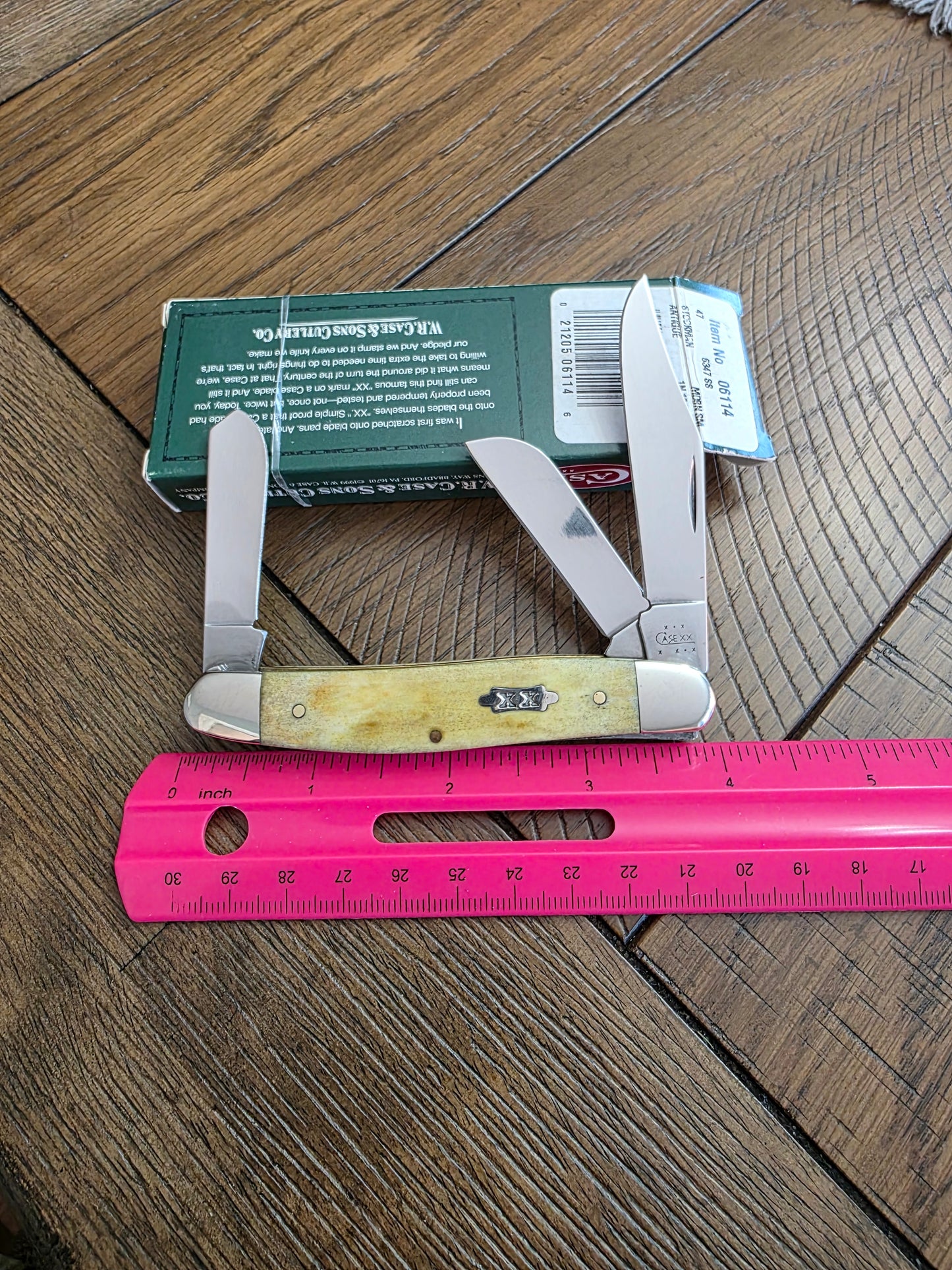 2003 Case XX 6347 Smooth Antique Bone Stockman Pocket Knife SFO