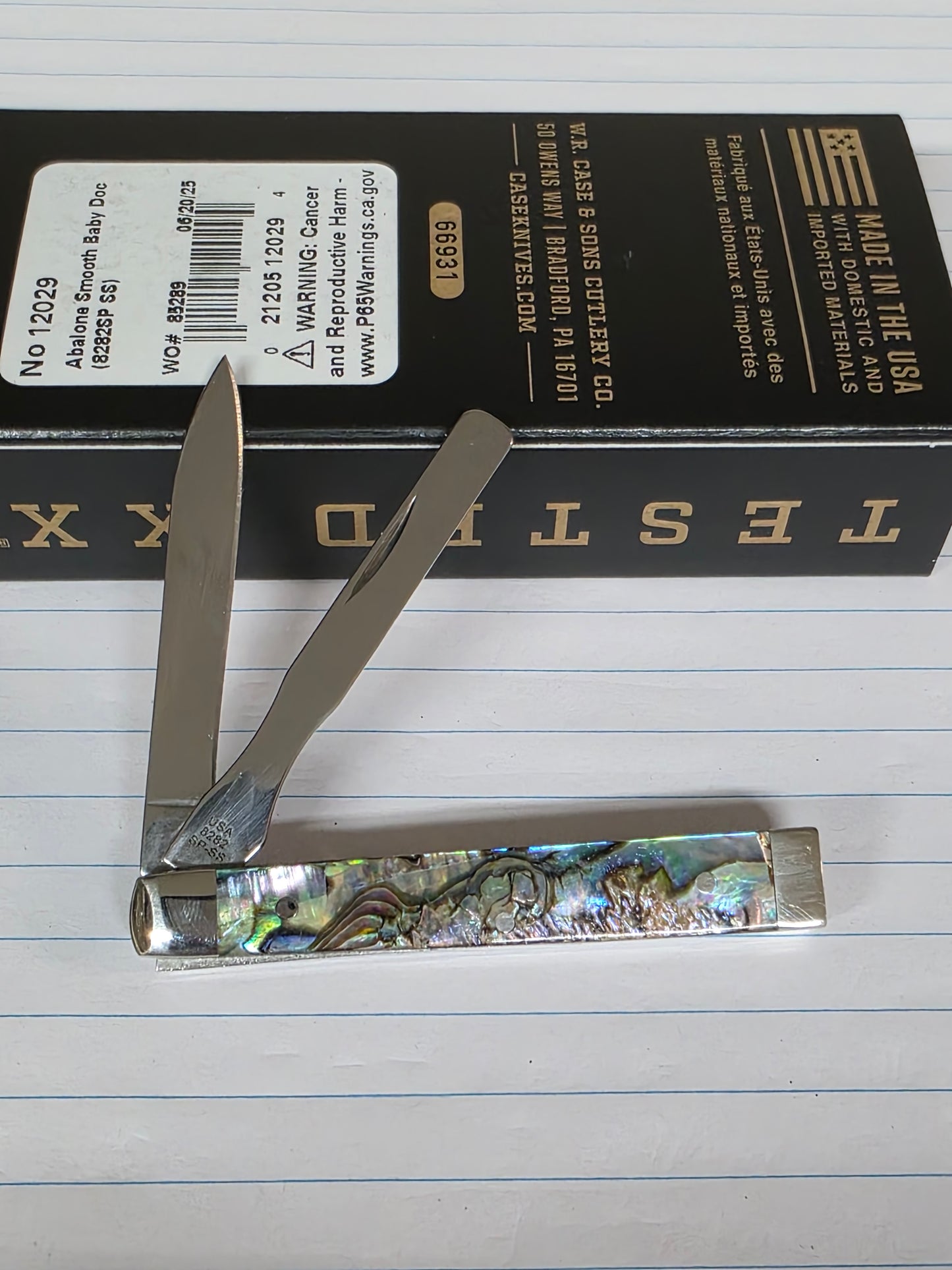 2025 Case XX Abalone Baby Doc 8282SP 12029 with Felt Box NIB