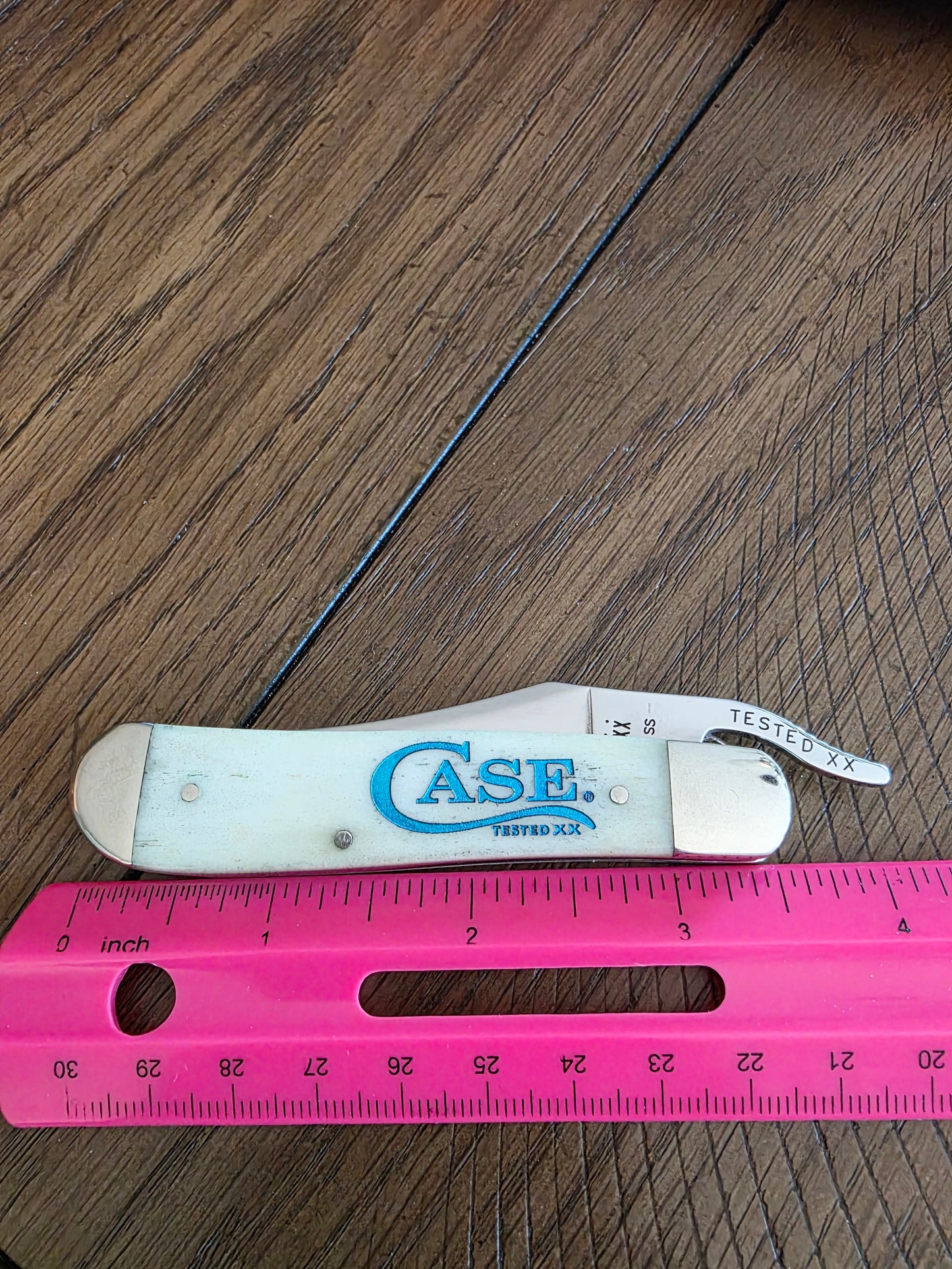 2022 Case XX Smooth Bone Russlock with Blue Case Etch No Box