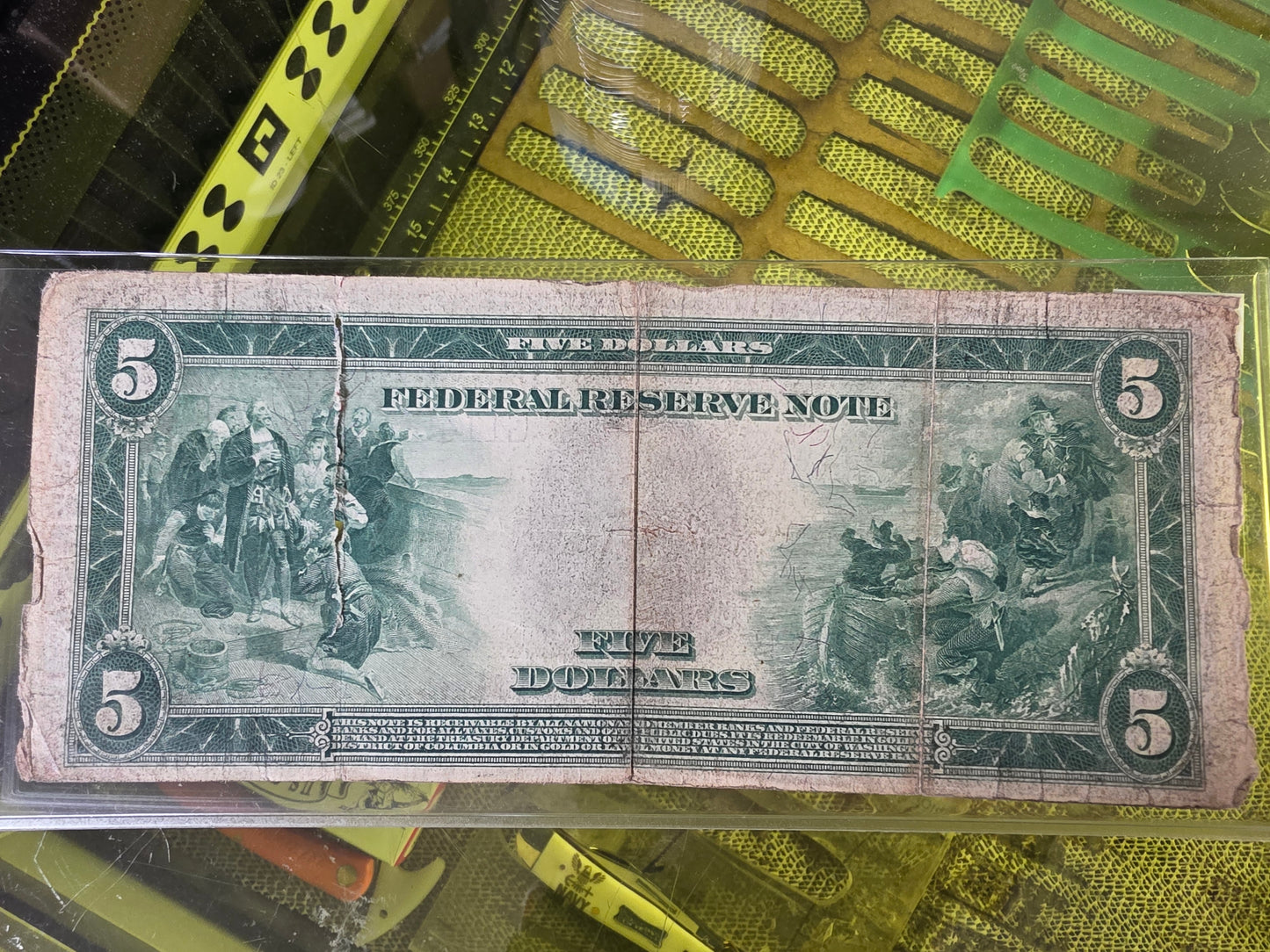 1914 Series FRN $5 Blue Seal OK cond. Large Size