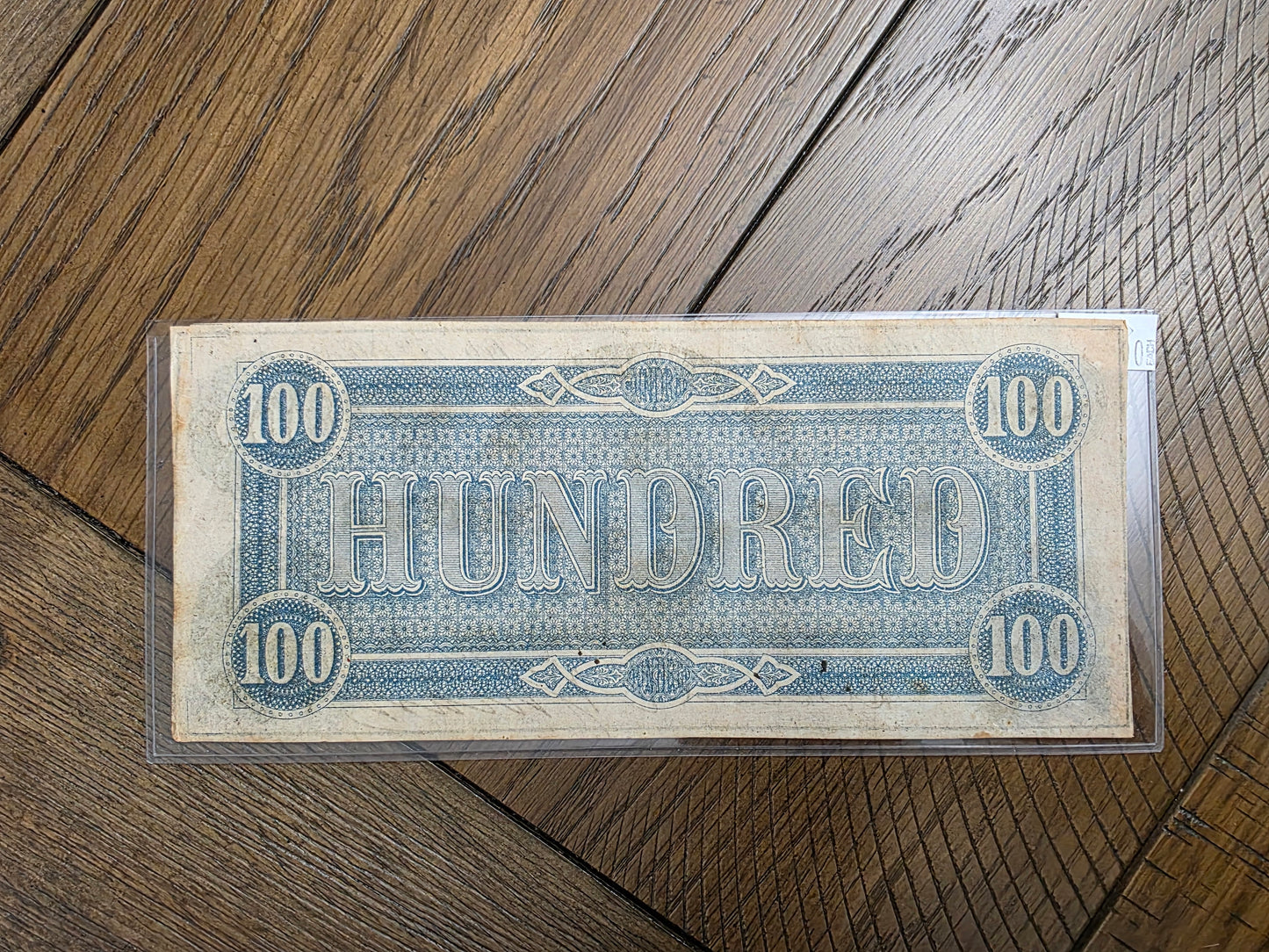 1864 Series 2 $100 CSA Note Confederate States of America VG Condition