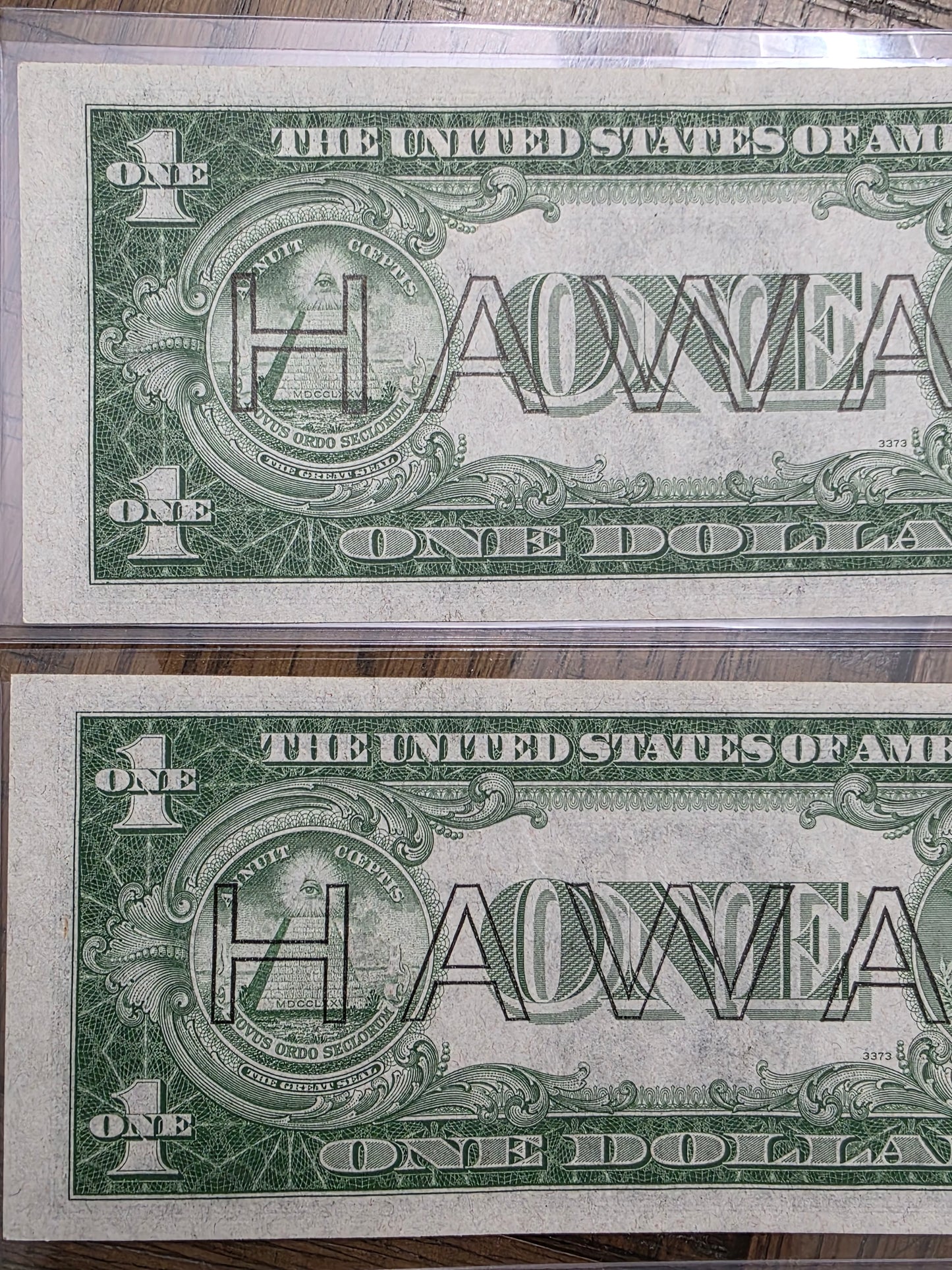 1935A Series $1 Hawaii Emergency Note 2 Consecutive SN# Uncirculated