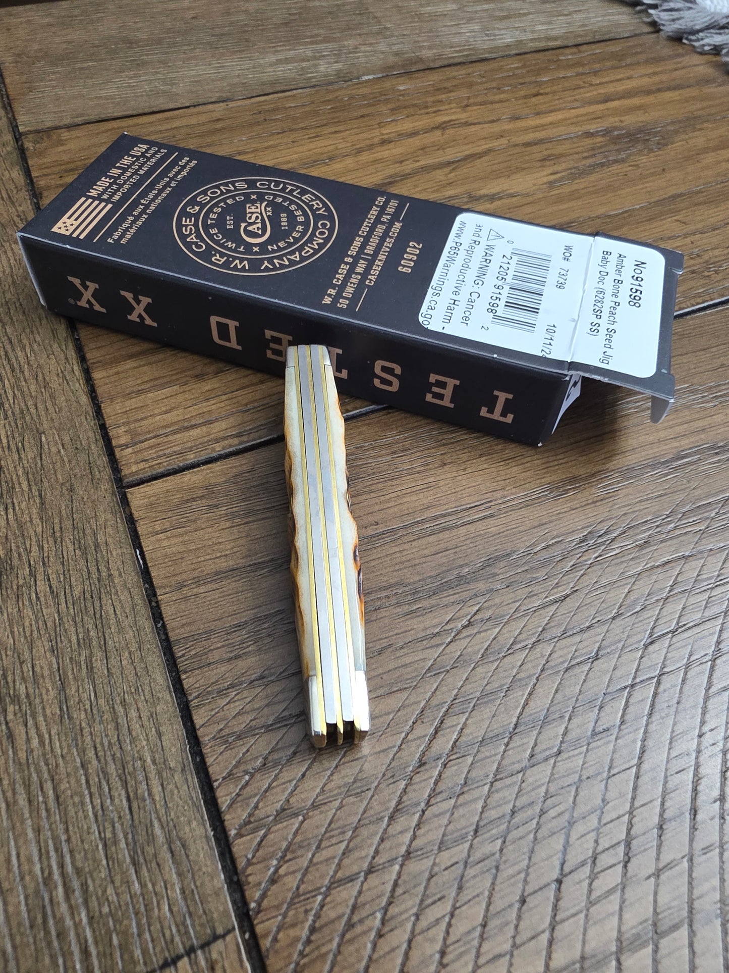 Case XX Pilot Test Run Baby Doc 6282SP Amber Bone Jig 91598