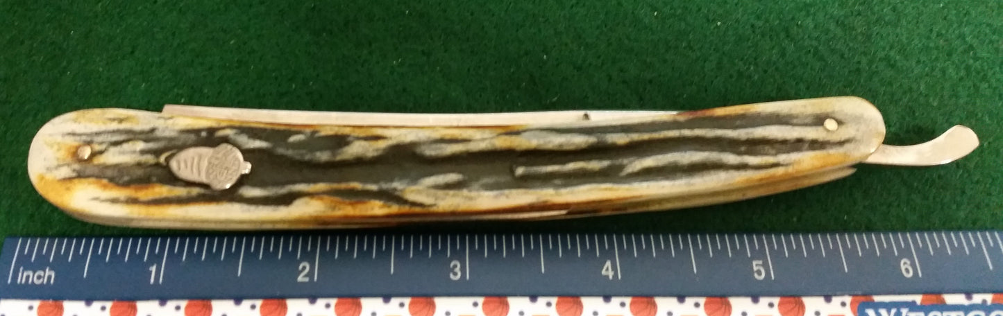 Rasoir Rough Ryder RR2159, Damas, poignées en os de cerf cannelle