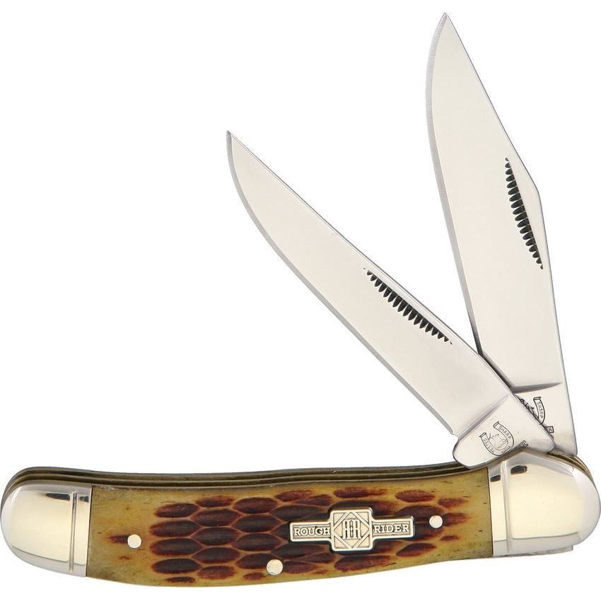 Rough Ryder RR043 Brown Jigged Bone Copperhead