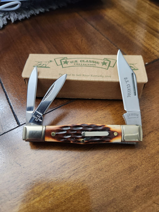 US Classic Whittler Brown Jigged Bone Pocket Knife