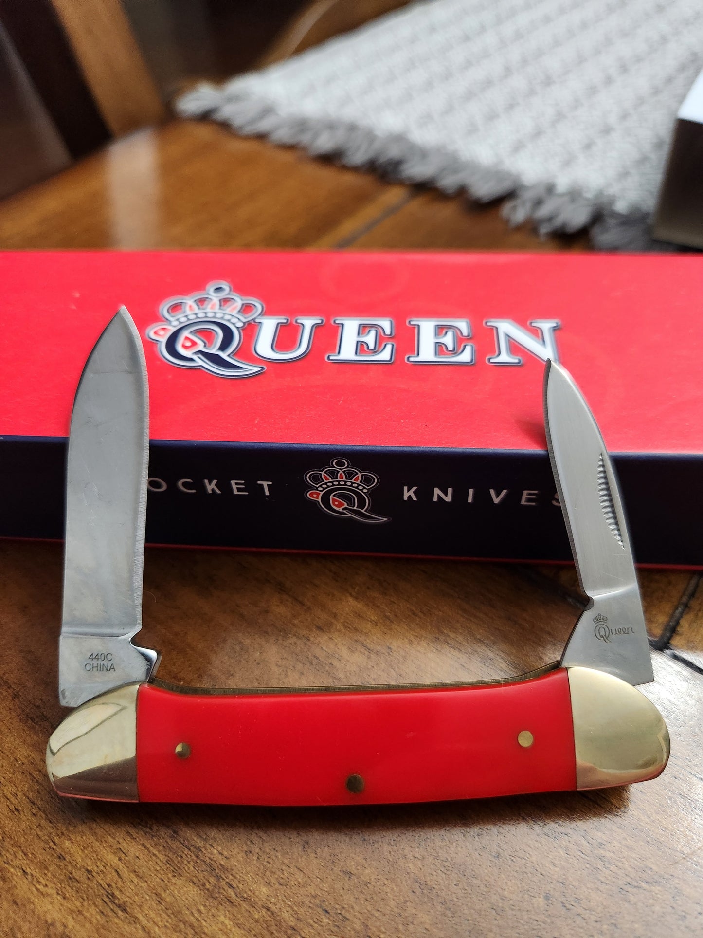 Queen Cutlery Red Synthetic Canoe pocket knife QN64R