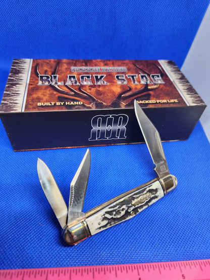 Rough Ryder Black Stag Medium Whittler