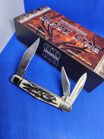 Rough Ryder Black Stag Medium Whittler