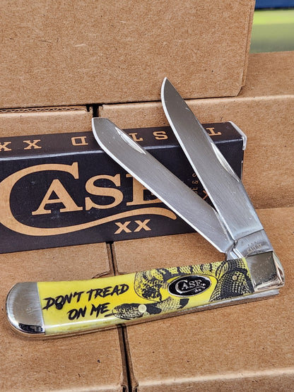 Case XX 6254 Smooth Yellow Bone Trapper Customized Don't Tread On Me 20030