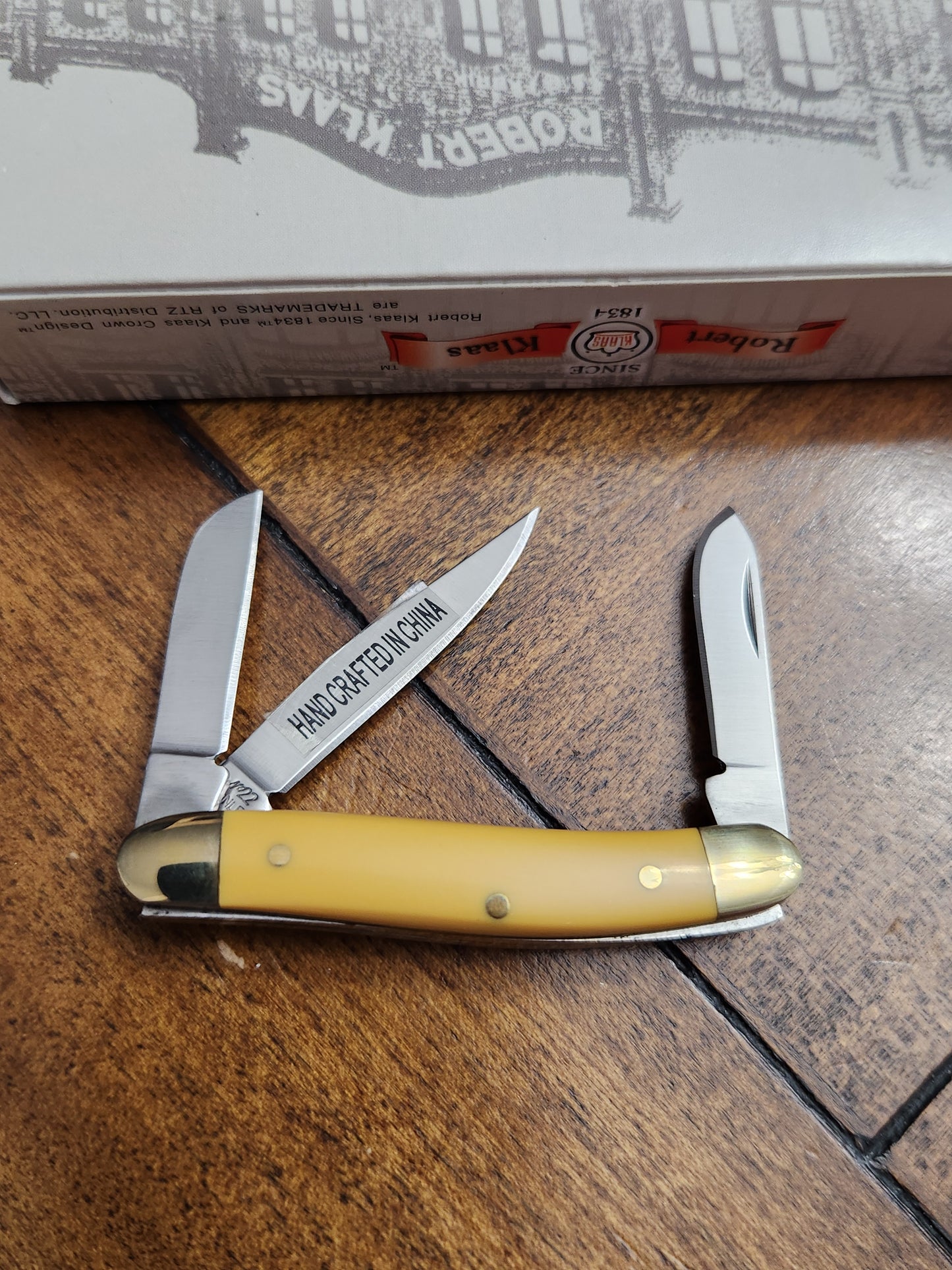 Robert Klaas Yellow Synthetic 2.5" Tiny Stockman KC3322