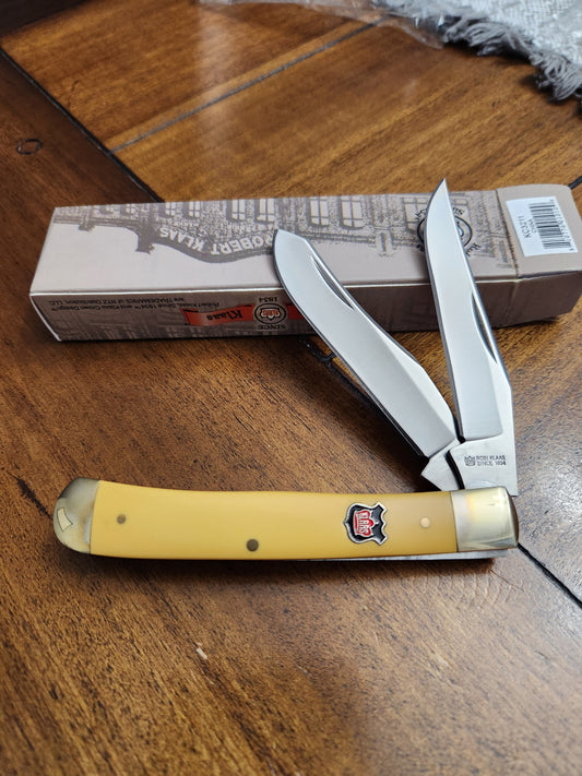 Robert Klaas Yellow Synthetic 4" Trapper KC3211