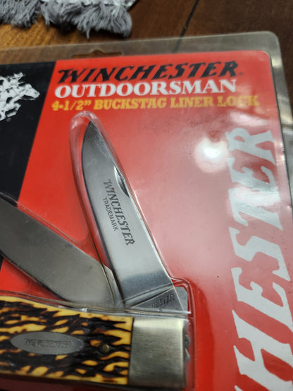 Winchester Outdoorsman 4.5" Buckstag Linerlock NEW