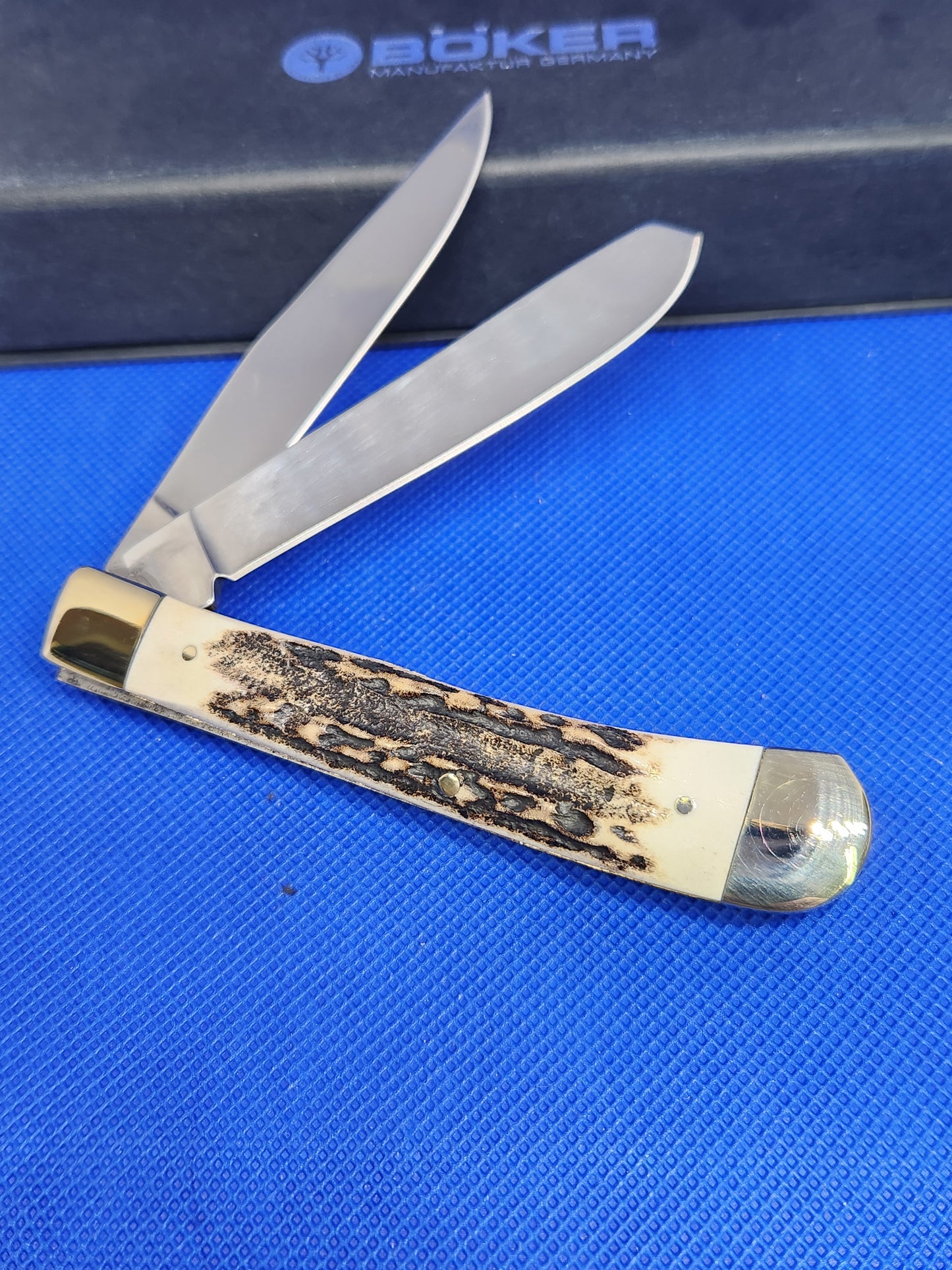 Boker Hybrid Tree Brand Classic Trapper Genuine Stag Handles 110729