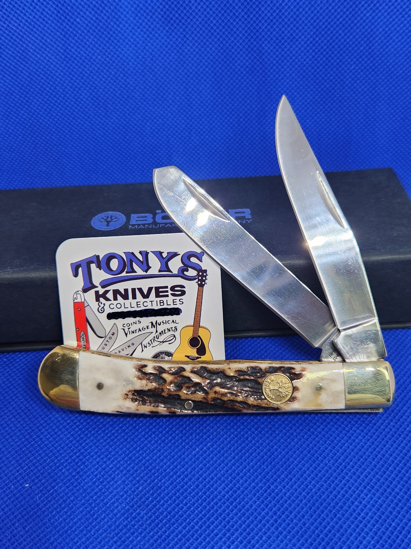 Boker Hybrid Tree Brand Classic Trapper Genuine Stag Handles 110729