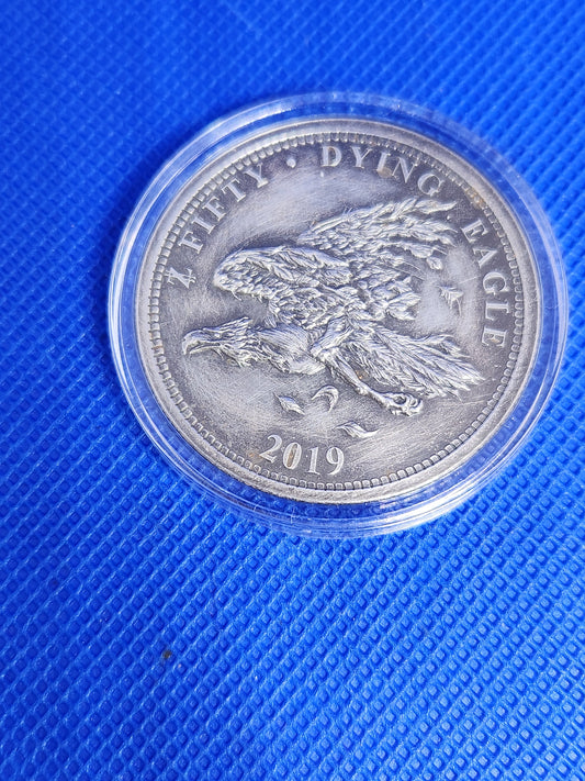 2019 Zombucks Fifty • Dying • Eagle 1 oz. .999 Fine Silver