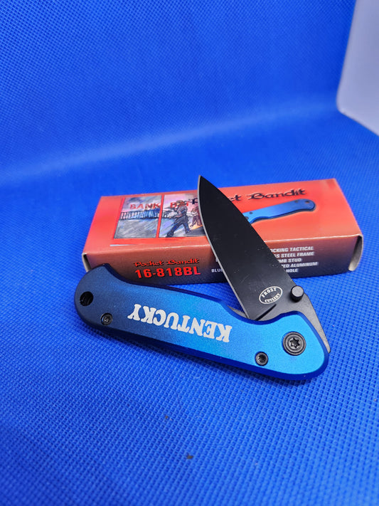 Kentucky Blue Pocket Knife with liner lock