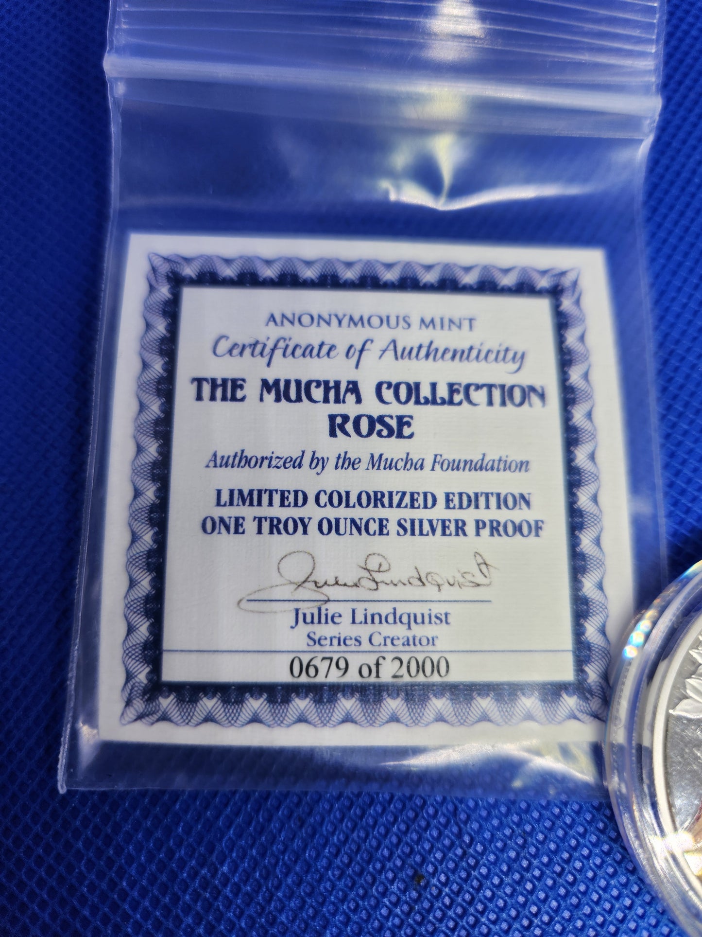 The Mucha Collection - Rose - 1oz. .999 Fine Silver