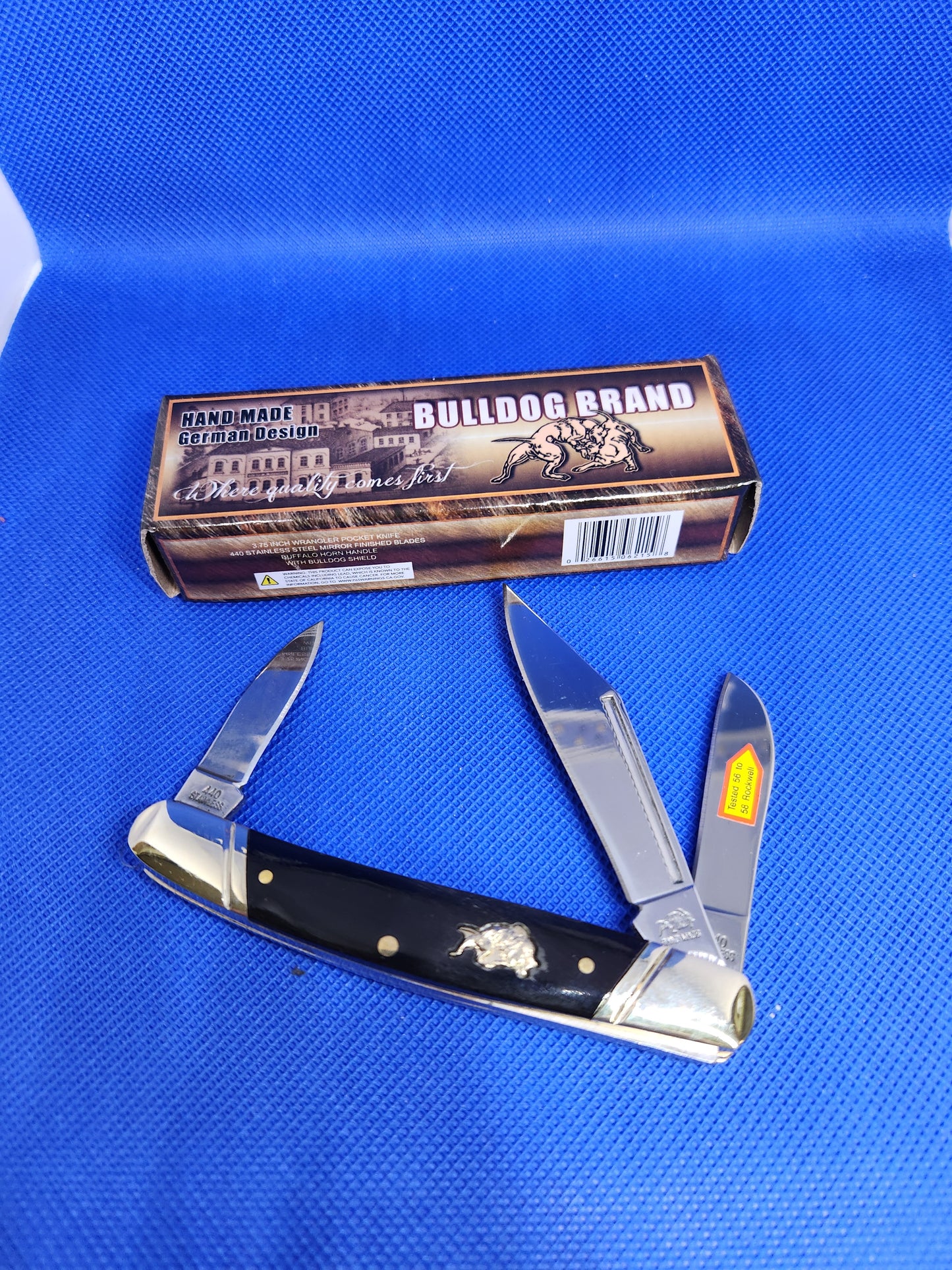 Bulldog Brand - 3.75" Medium Stockman - Buffalo Horn Handles - BDG112BH