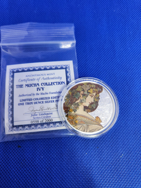 The Mucha Collection - IVY - 1oz. .999 Fine Silver