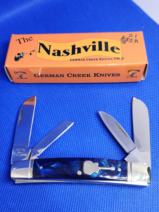 The Nashville - 4 Blade Congress - Blue Pearl Swirl Handle - EM2567011002