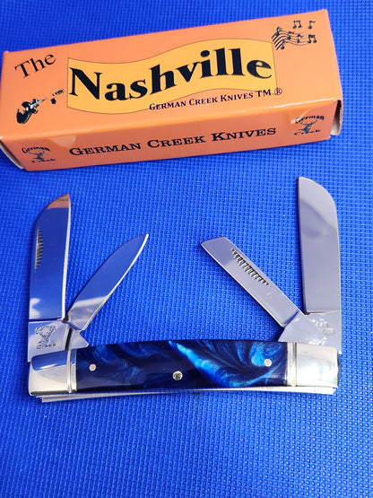 The Nashville - 4 Blade Congress - Blue Pearl Swirl Handle - EM2567011002