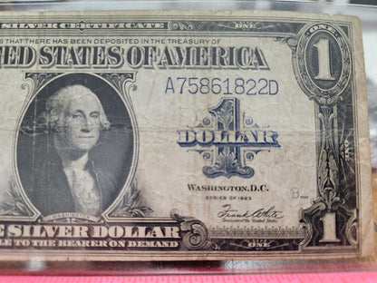 1923 $1 Large One Dollar Silver Certificate series 1923