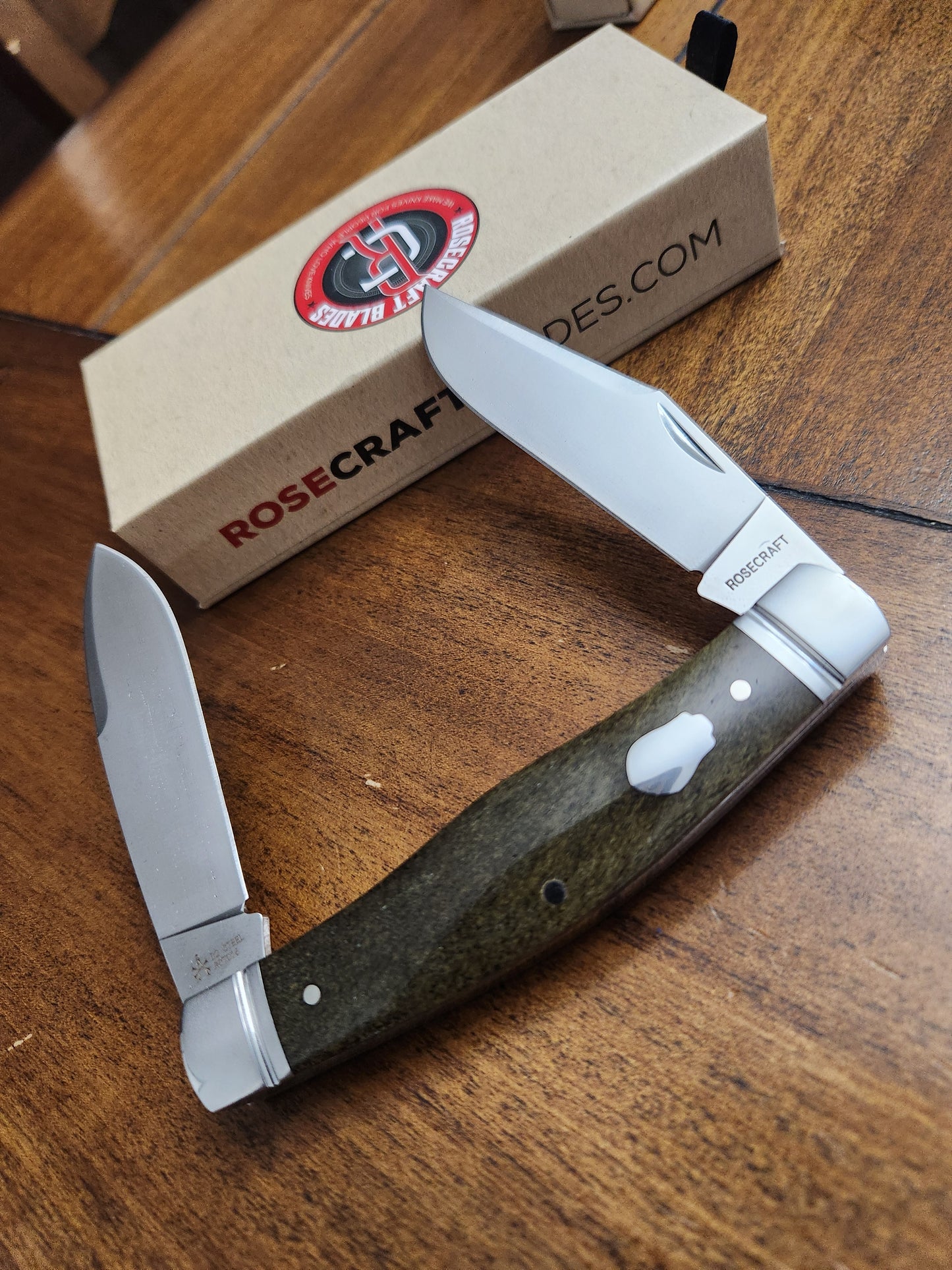 RoseCraft Blades Mosquito Lake Moose RCT016 OLIVE GREEN BONE