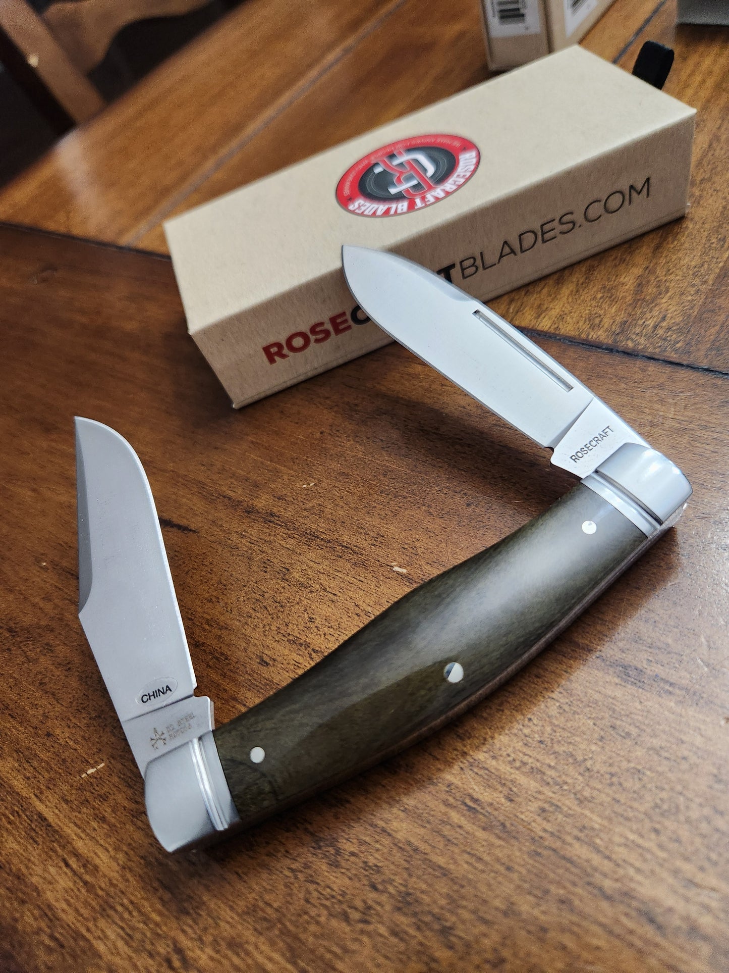 RoseCraft Blades Mosquito Lake Moose RCT016 OLIVE GREEN BONE