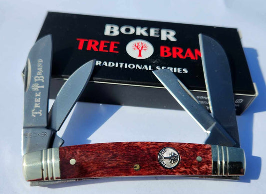 Boker Tree Brand Congress Smooth Brown Bone 1095 Carbon Steel Blades