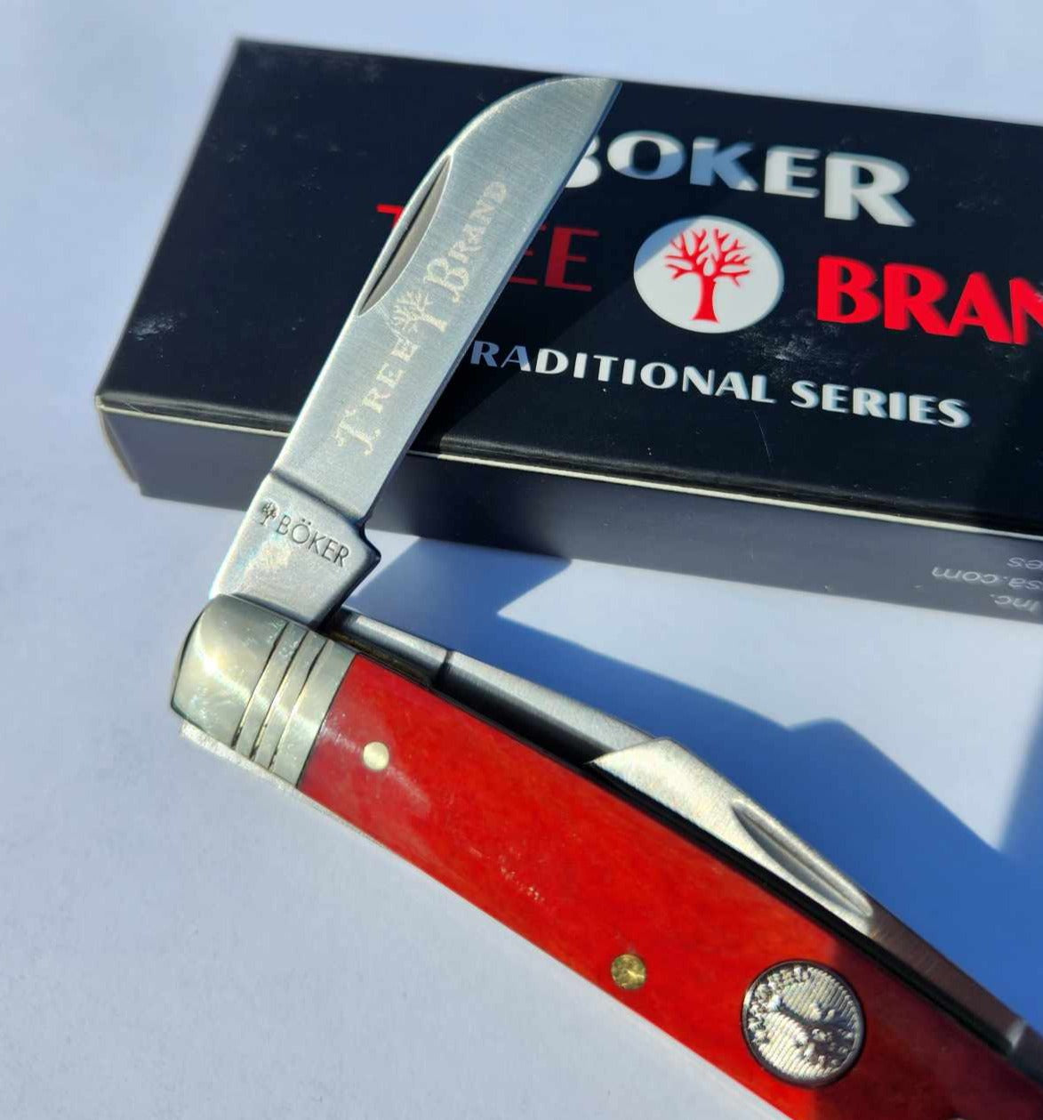 Boker Tree Brand Congress Smooth Red Bone 1095 Carbon Steel Blades – KY  KNIVES