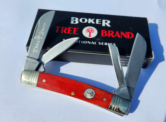 Boker Tree Brand Congress Smooth Red Bone 1095 Carbon Steel Blades