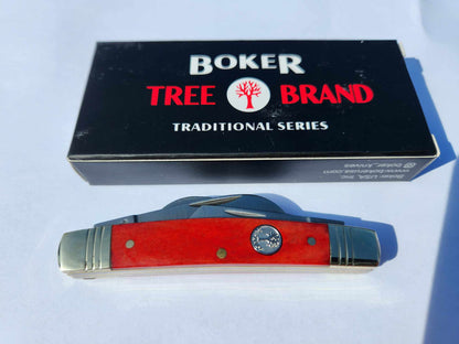 Boker Tree Brand Congress Smooth Red Bone 1095 Carbon Steel Blades