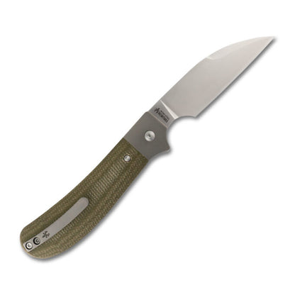 RoseCraft Clinch River Button Lock Green Micarta RCMT005-GR