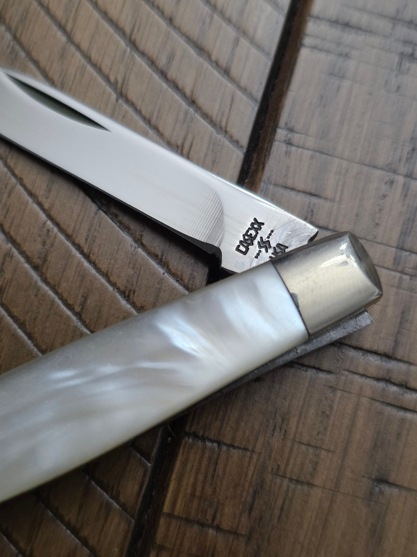 1984 Case XX Imitation Pearl Handle Pen Knife with New Grind Blades